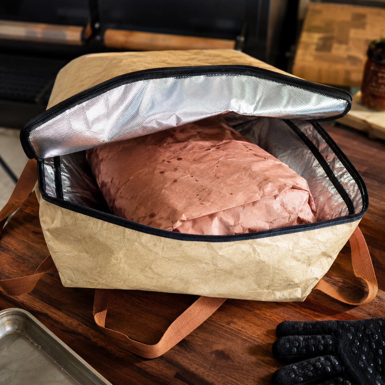 PitRest™ BBQ Meat Resting Bag – 21-Inch Insulated BBQ Blanket for Brisket, Ribs & Turkey