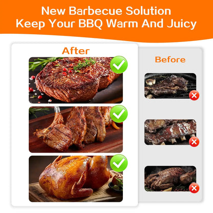 Reusable Pellet Smoker Meat Insulated Resting Bag with Wide Mouth for Brisket/Beef,BBQ Blanket for Resting Meat BBQ Accessories